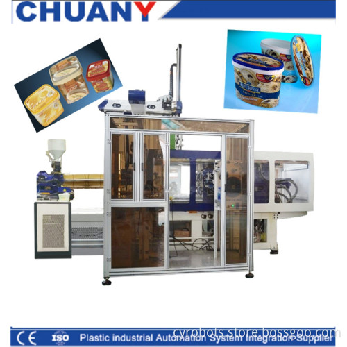 China Foshan Industrial 6-Axis Robot Arm for In-Mold Labeling and Injection Systems